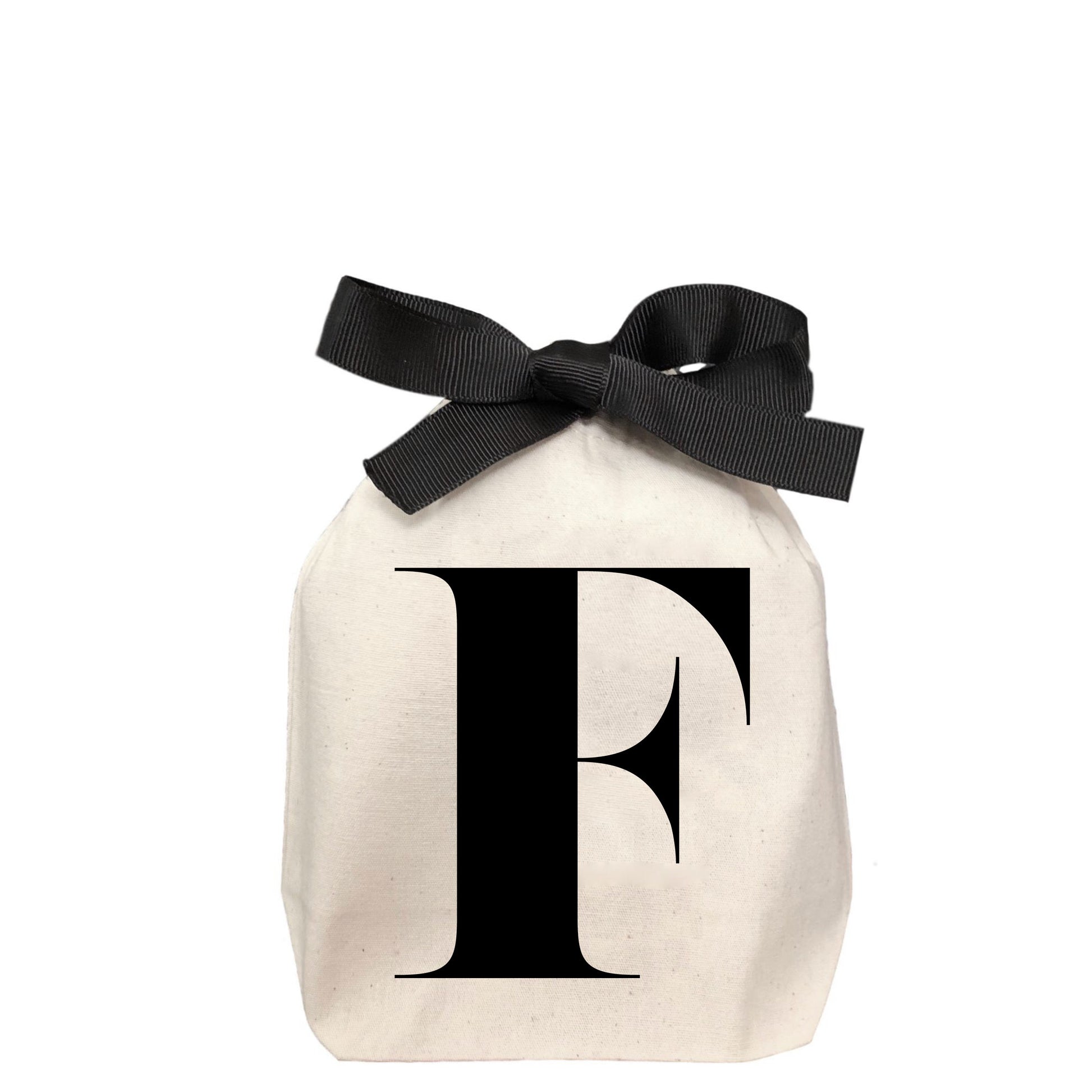 Letter bag in cotton with letter F - Bag-all