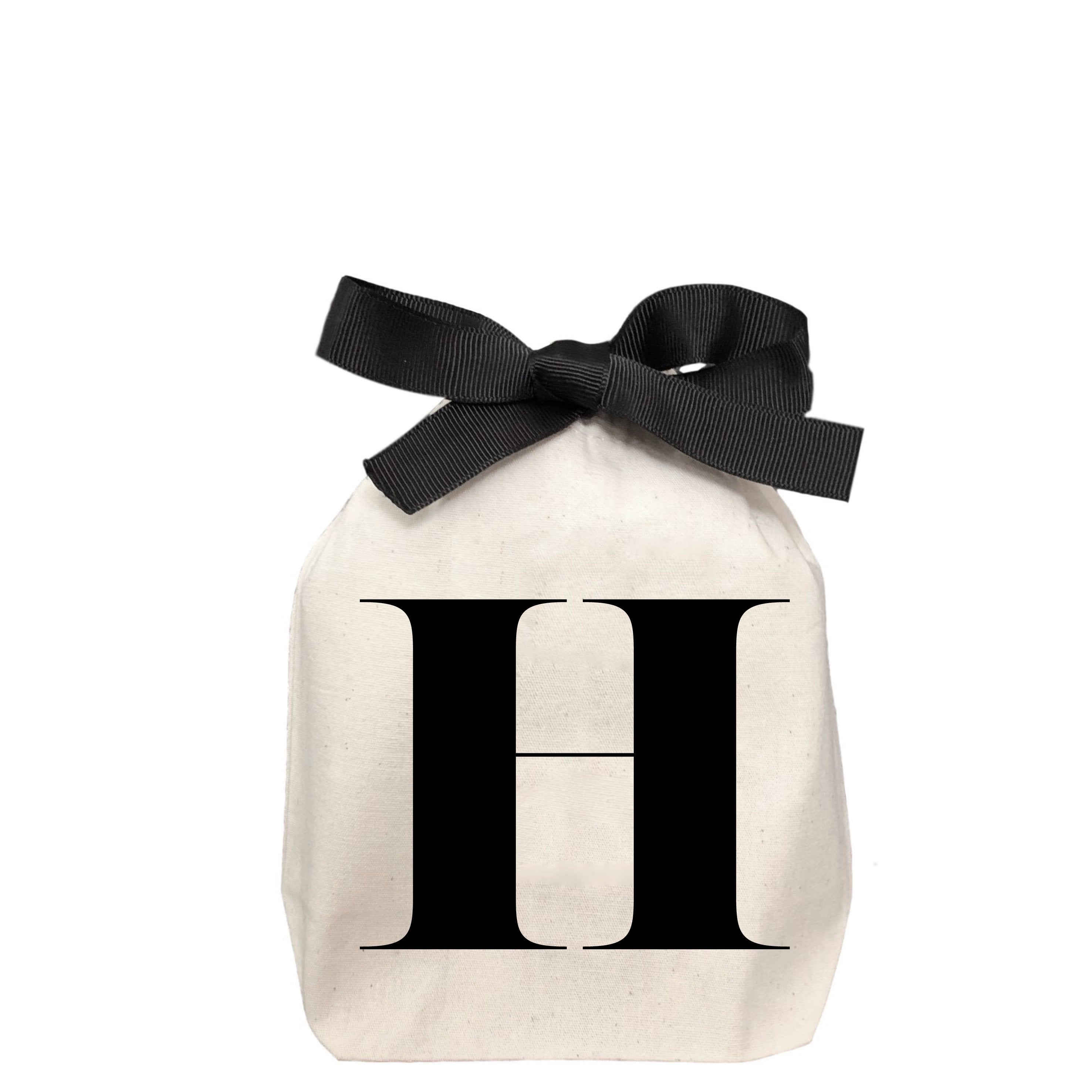 Letter bag in cotton with letter H - Bag-all