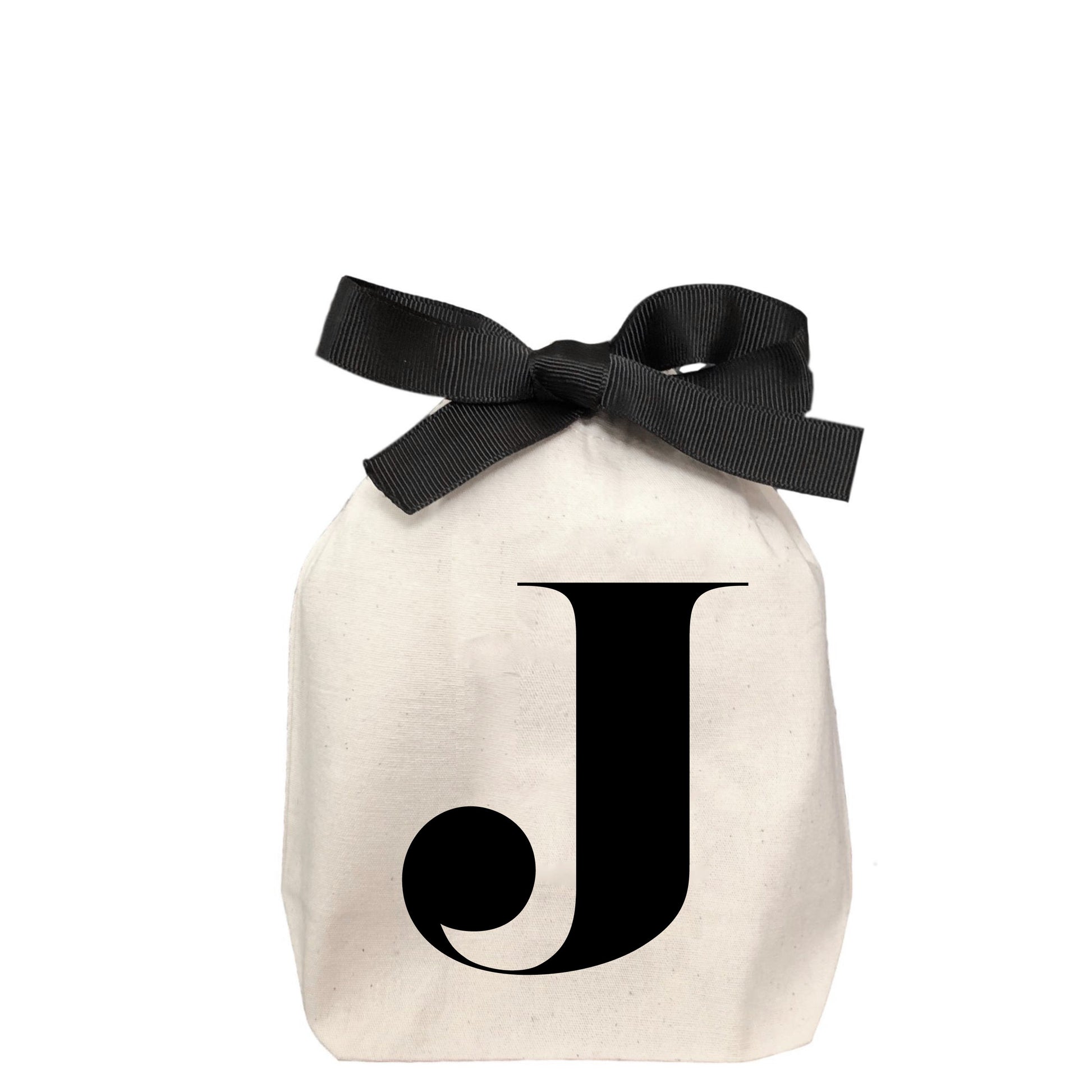 Letter bag in cotton with letter J - Bag-all