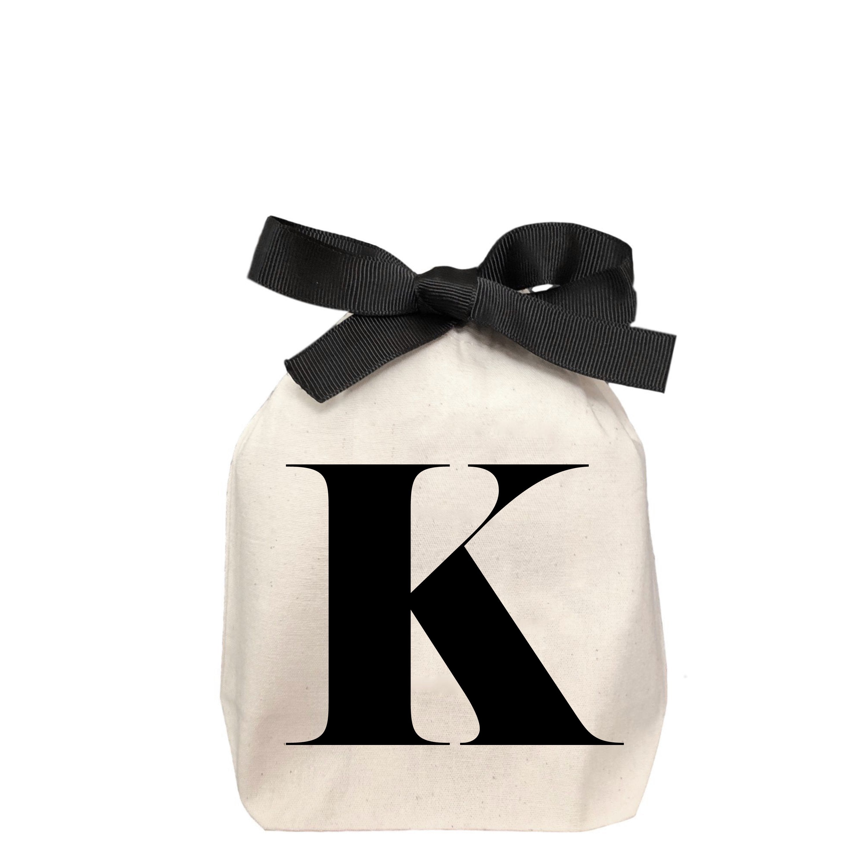 Letter bag in cotton with letter K - Bag-all