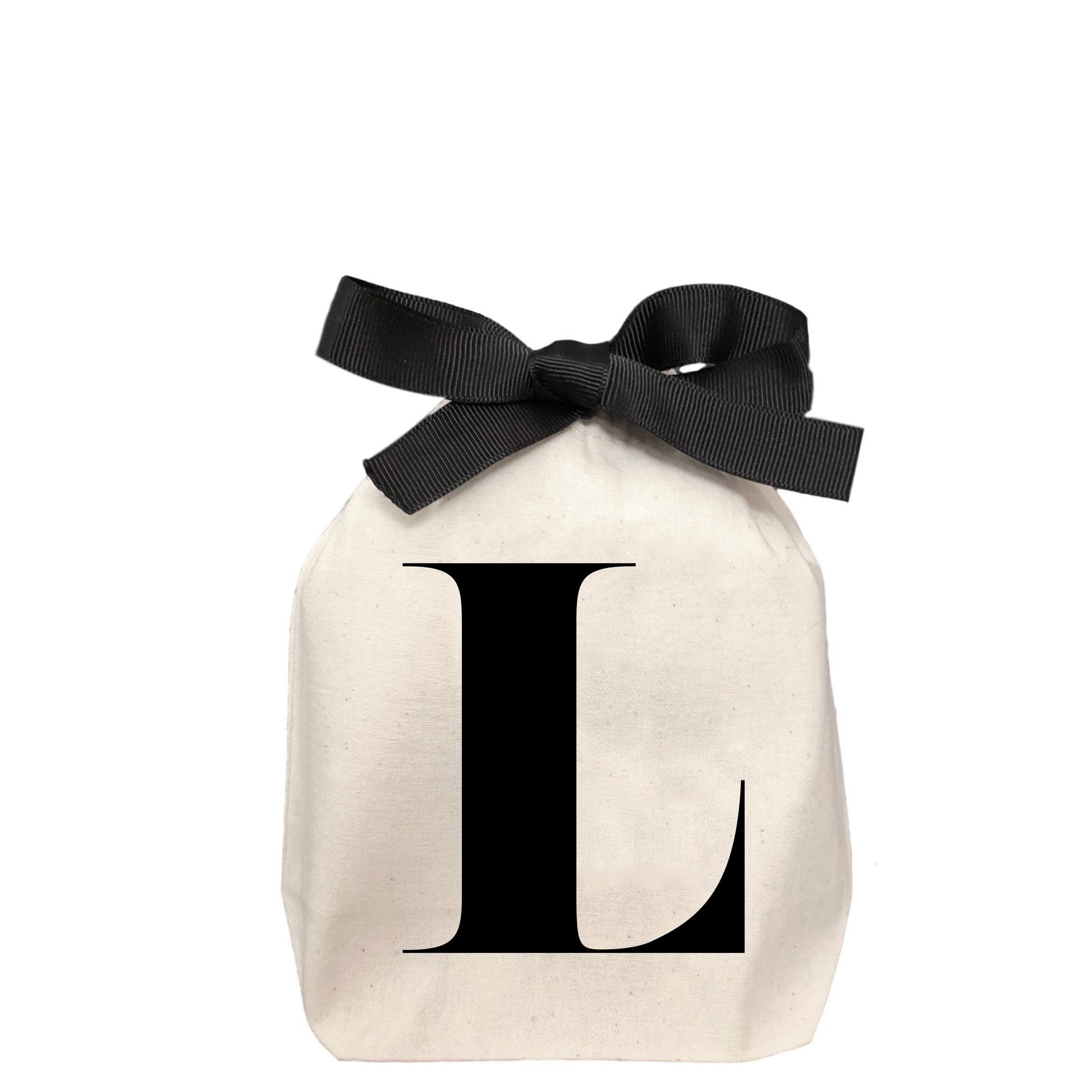 Letter bag in cotton with letter L - Bag-all