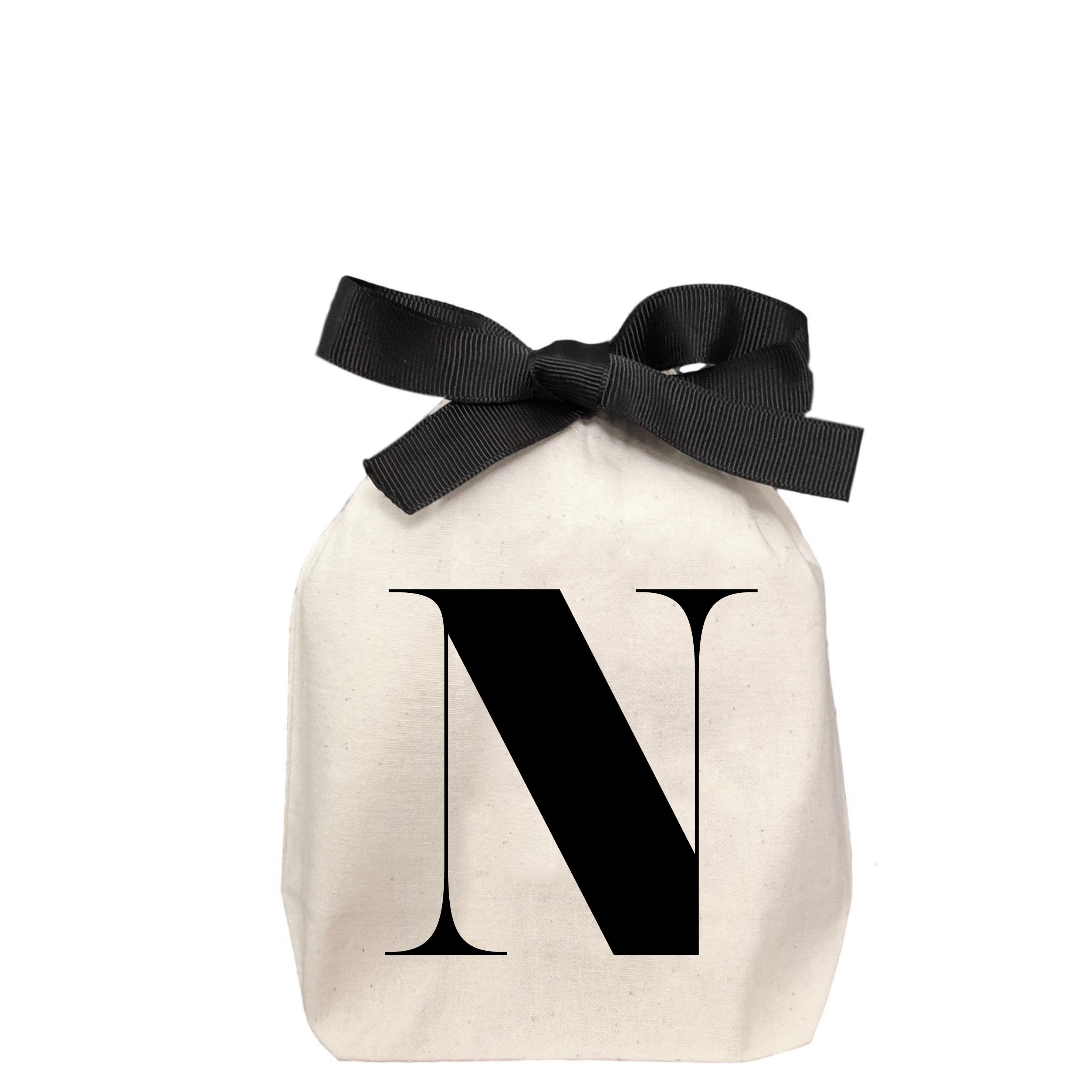 Letter bag in cotton with letter N - Bag-all