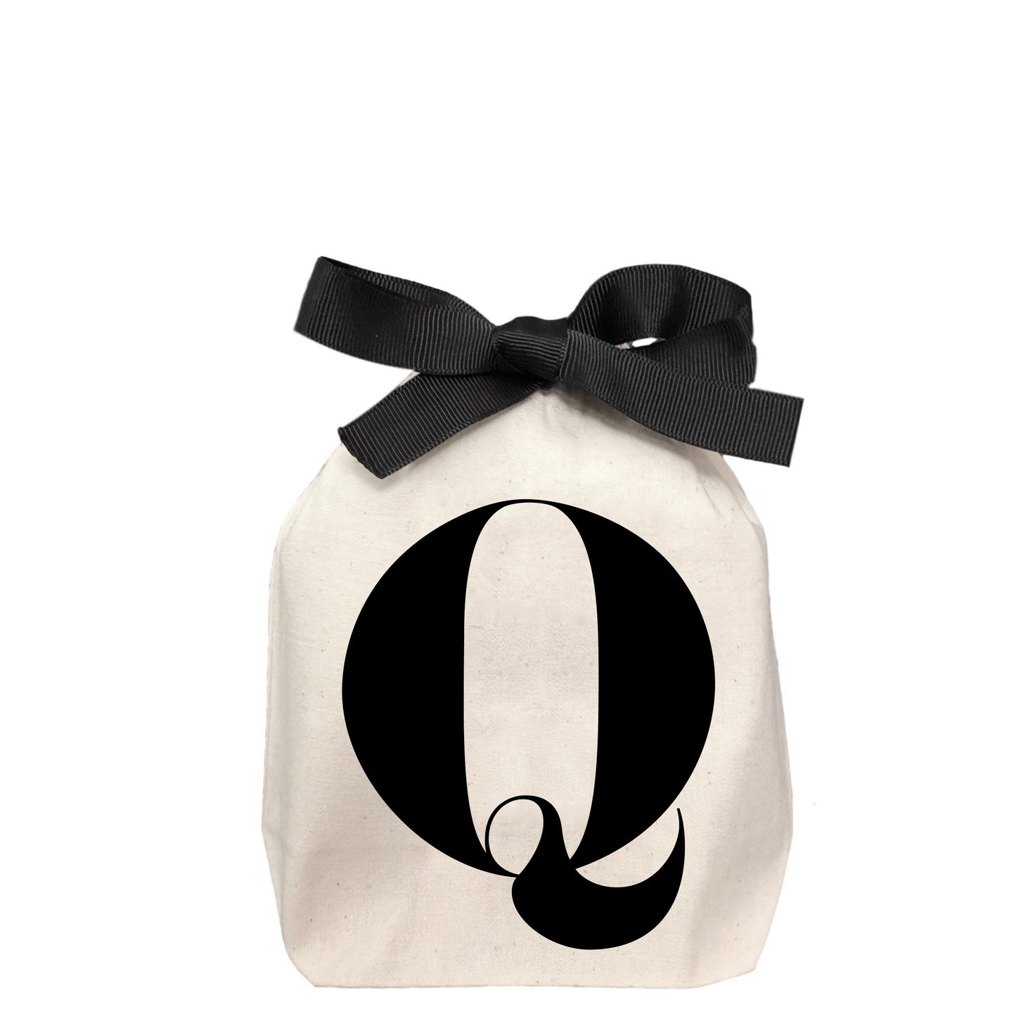 Letter bag in cotton with letter Q - Bag-all