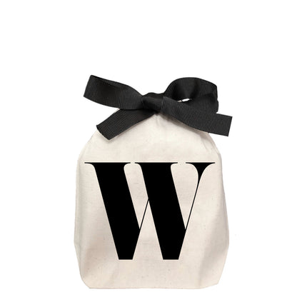 Letter bag in cotton with letter W - Bag-all