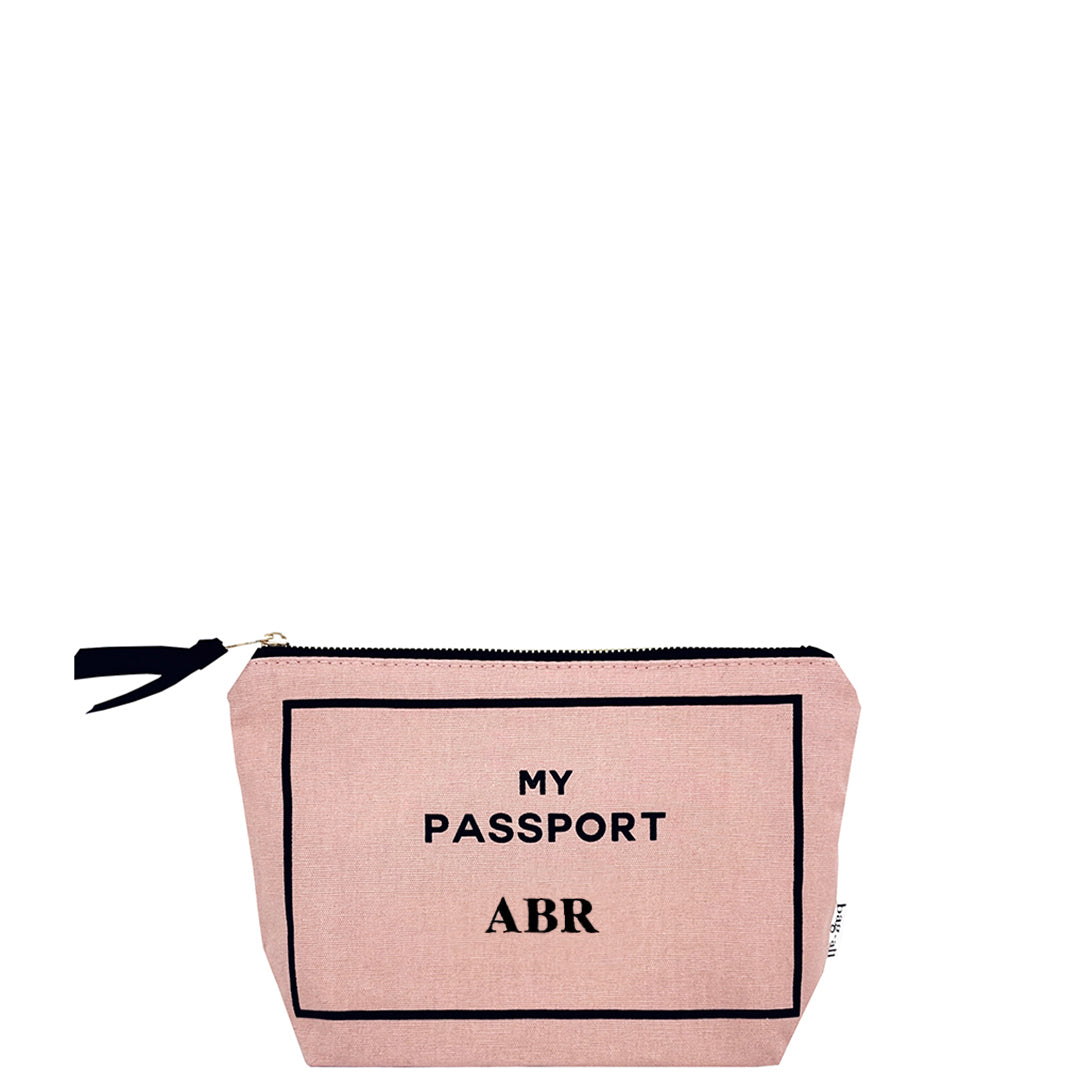 Pochette pour Passeport et documents de Voyage, Rose - Bag-all France